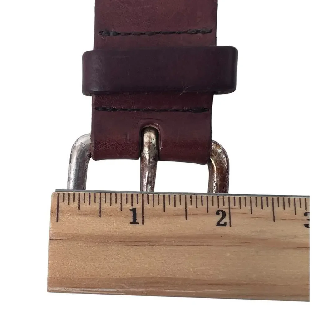 Express Italian Leather Belt in Brown Minimalist Casual Classic Size Medium